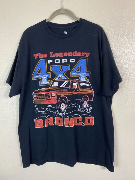 Junk Food The Legendary Ford Bronco 4x4 Graphic T-Shirt Men Size Large Black - Picture 1 of 13